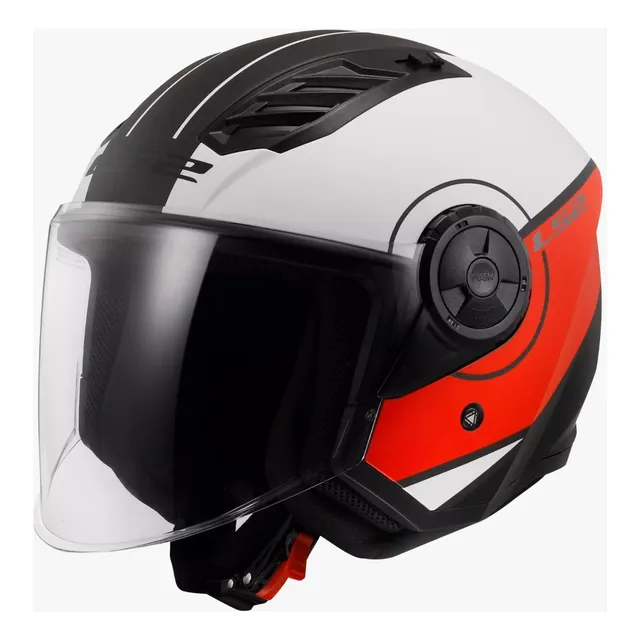Casco Ls2 Airflow Ii Blanco Rojo Mate