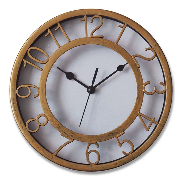 Sac Smarten Arts Reloj Pared Cuarzo Silencioso 8  Reloje Oro