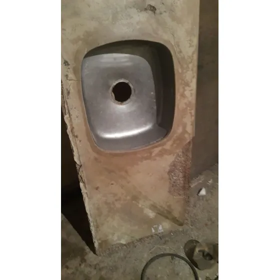 Mesada Hormigon Con Pileta Acero Inoxidable Con Detalles