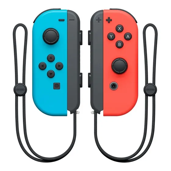 Control joystick inalámbrico Nintendo Switch Joy-Con (L)/(R) LED RGB rojo neón/azul neón