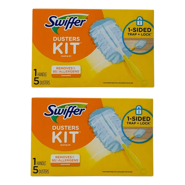 Swiffer Duster Kit 1 Handle 5 Plumero Manual Americano 2pk