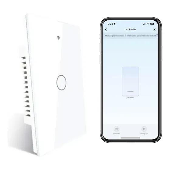 Interruptor De Luz Wifi Tactil 1c Tuya Smart Domotica 10 A 220v Blanco