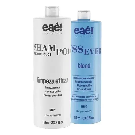  Progressiva Liss Ever Blond Eaê Cosméticos 2x1litro.