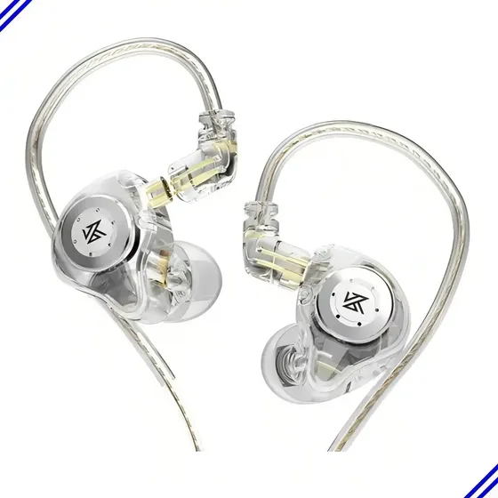 Auriculares transparentes Kz Edx Pro Color EDX PRO WHITE Sin micrófono | Cuotas sin interés