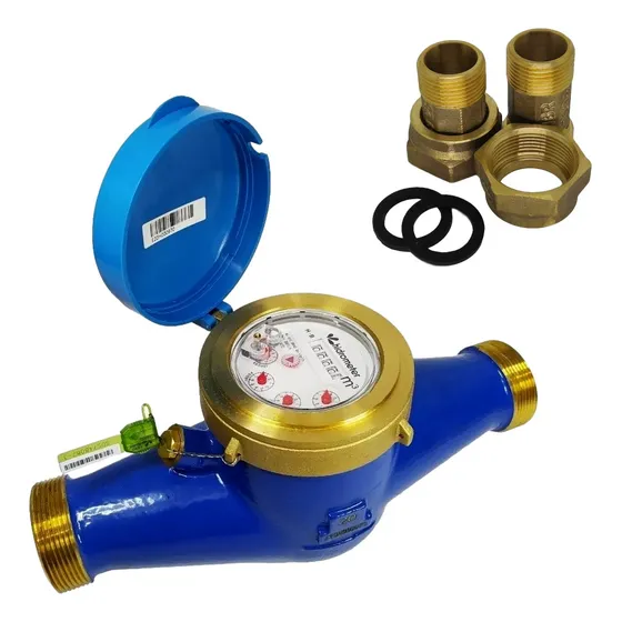 Hidrômetro Multijato De 1 1/2 Polegada 20m³/h + Conexões