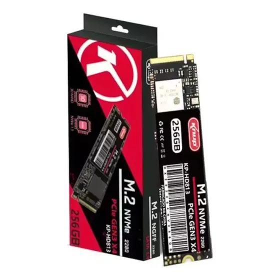 Ssd M2 Nvme 256gb Pcie Gen3 X4 Knup Kp-hd813 Cor Preto