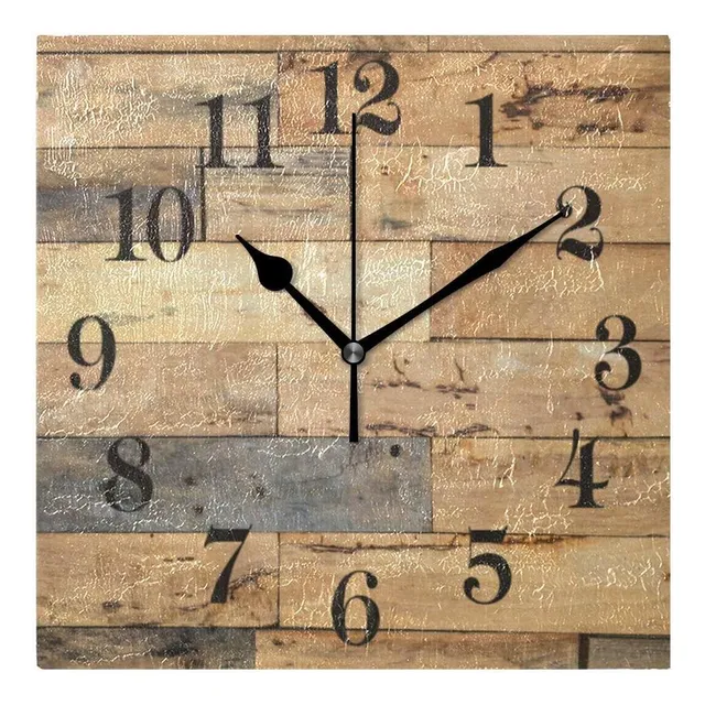 Reloj Vintage Cuadrado Colgante Madera Vieja 8  Para