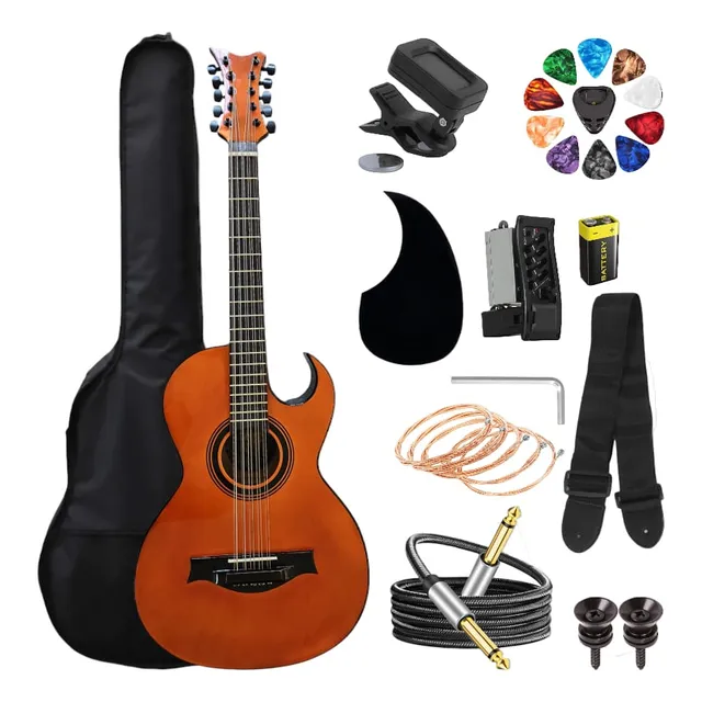 Bajo Quinto Ocelotl® Maple Bitono Con Resaque Equipado Acabado del cuerpo Barnizado Cantidad de cuerdas 10 Color Naranja/Negro Orientación de la mano Diestro