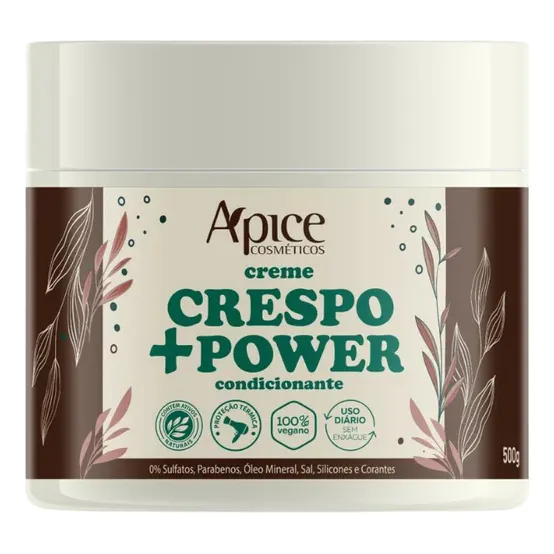 Creme De Pentear Crespo +power 500g - No Poo / Low Poo Apice