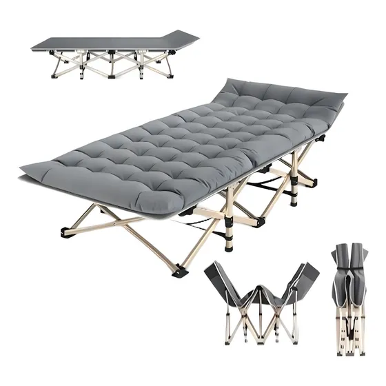 Cama Plegable De Camping Portátil Con Colchón Vbell