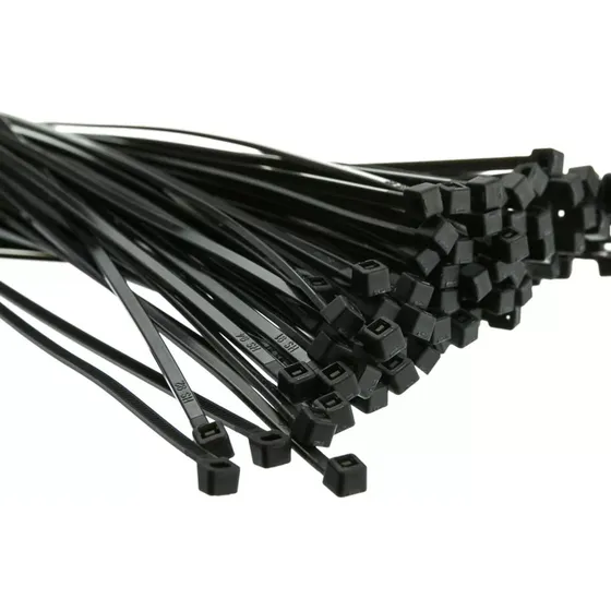 Tirrap Tirraje Amarre Plástico Cable 30 Cm Negro 100 Und