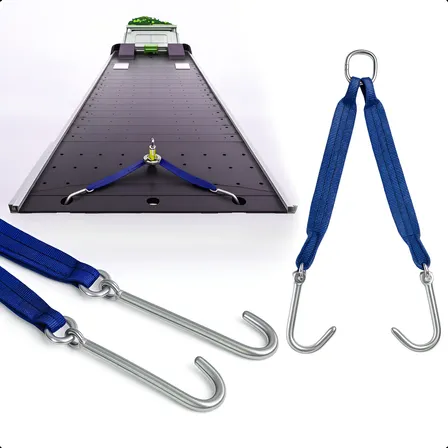 Kit Cinta Arraste Guincho Plataforma Com Gancho Anzol 5 Ton