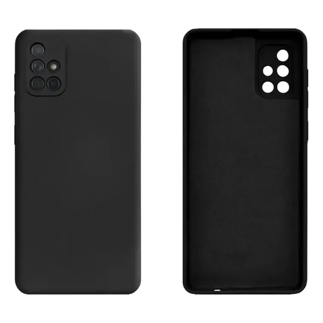 Capa Capinha Silicone Aveludada Preta Para Galaxy A71