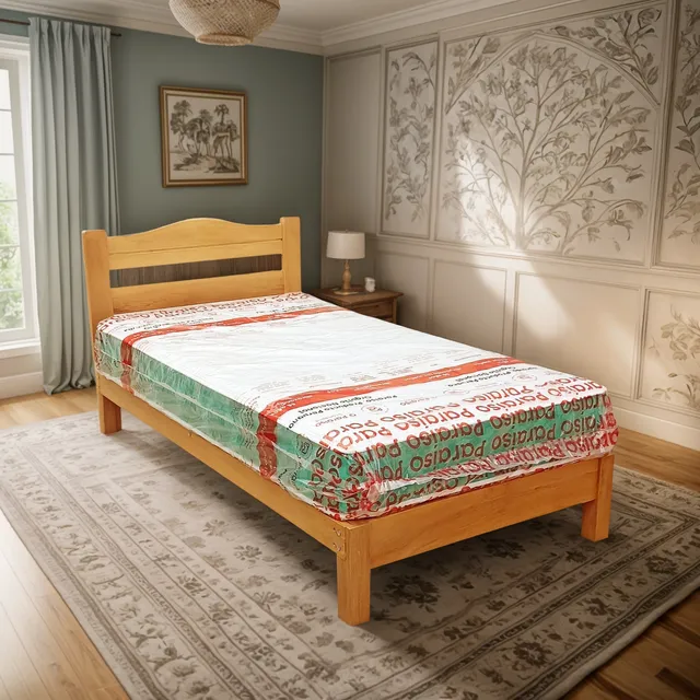 Cama Plaza Y Media,madera Capirona,modelo Corona