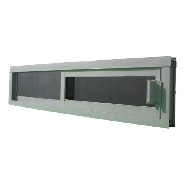 Ventana De Aluminio 30x90cm Con Mosquitero Fijo
