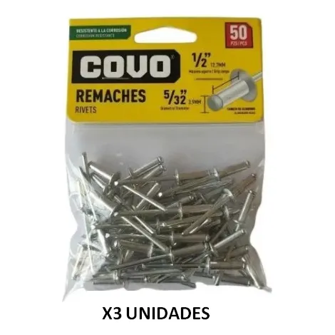Remaches 5/32 X 1/2  50 Und