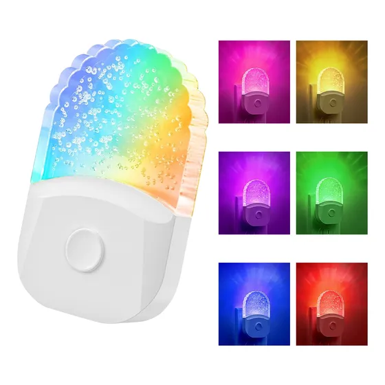 Luz De Noche Con Enchufe Para Pared, Luz De Noche Led Rgb De