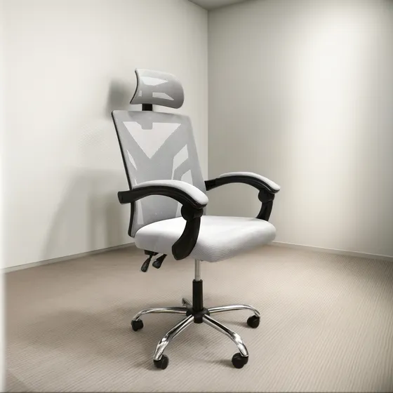 Silla De Escritorio Ejecutiva Ergonómica Clyde Color Gris Material del tapizado Poliéster