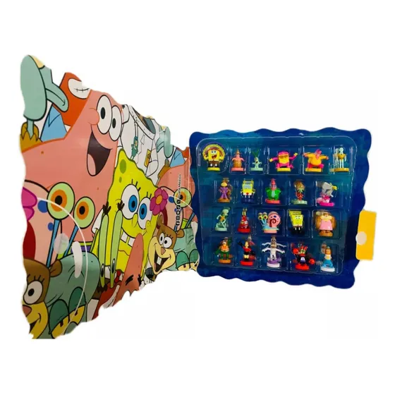 Coleccionador Bob Esponja Vuala + 21 Figuras Calamardo Guapo