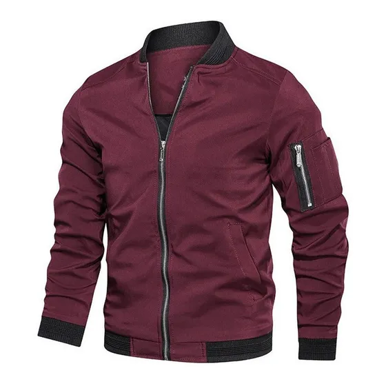 Chaqueta Bomber De Talla Grande Para Hombre, Ropa Ajustada