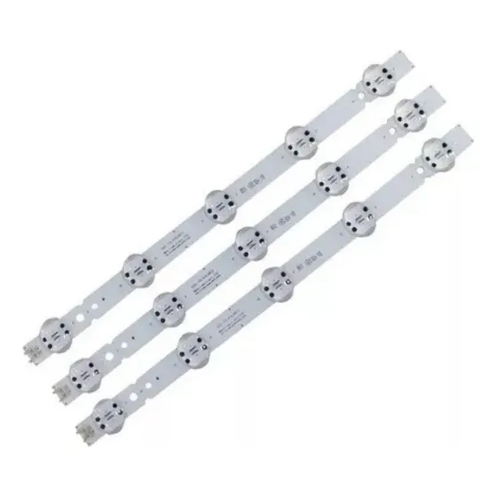 Kit 3 Barras De Led Tv 43lm6300psb 43lm6300 Com Fita / Nova