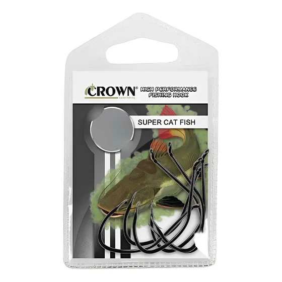 Anzol Crow Super Cat Fish Black 6/0 C/5 - Jogá - Crown