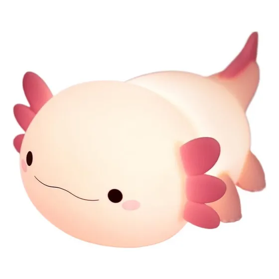Linda Luz Noturna Axolotl Para Quarto Infantil Recarregável