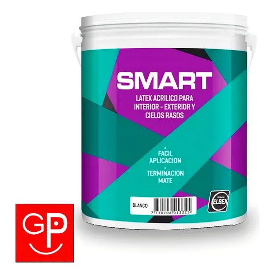 Pintura Látex Interior/exterior Antihongo 3,6l Elbex G P Acabado Mate Color Blanco