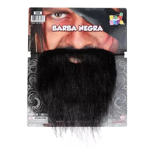 Blister De Barba Y Bigote Negros De Cotillon