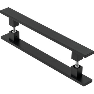Puxador Duplo Porta Pivotante Madeira Vidro Preto 2.00 Metro Puxador Duplo Porta Pivotante Madeira Vidro Preto 2.00 Metro