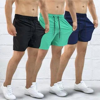 Kit 3 Short Masculino Academia Praia C/ Lycra Tactel Bermuda Kit 3 Short Masculino Academia Praia C/ Lycra Tactel Bermuda