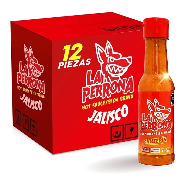Caja Salsa La Perrona Chiltepín 150ml