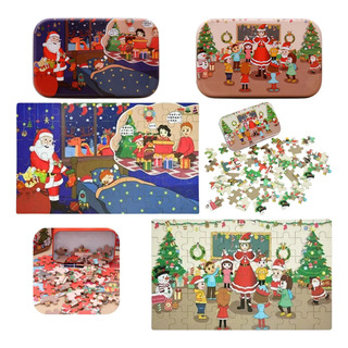 2 Rompecabezas Navideños De Madera Para Niños 2 Rompecabezas Navideños De Madera Para Niños