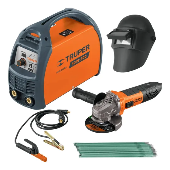 Soldadora Inversora 200a  Amoladora Mascara De Soldar Electr