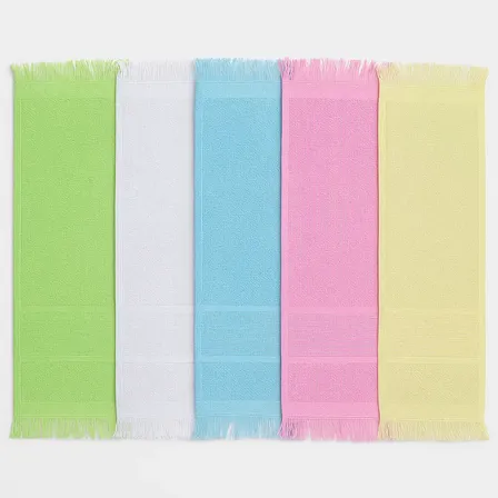 Kit 15 Toalhas Social Lavabo Lembrancinha Batizado Cha Bebe Cores Sortidas Liso