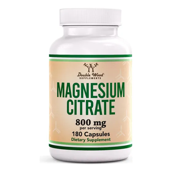 Cápsulas De Citrato De Magnesio Double Wood 800 Mg 180 Cápsu