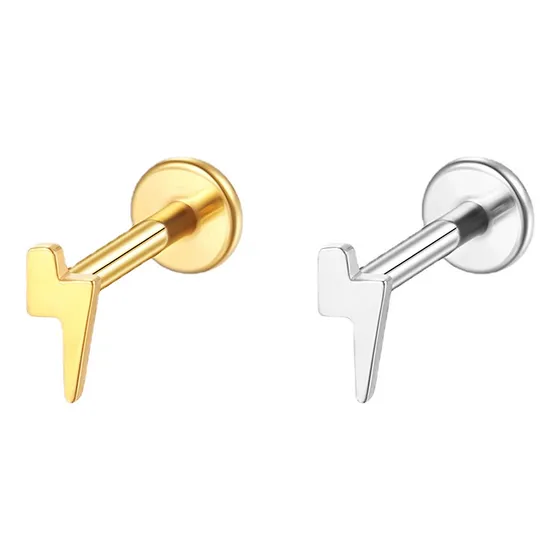 Piercing Helix Conch Labret Rosca Interna Aço Cirúrgico Raio