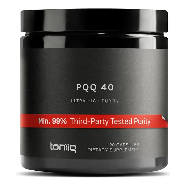 Pqq 40 Mg Altamente Purificado Al 99% Toniiq 120 Cápsulas