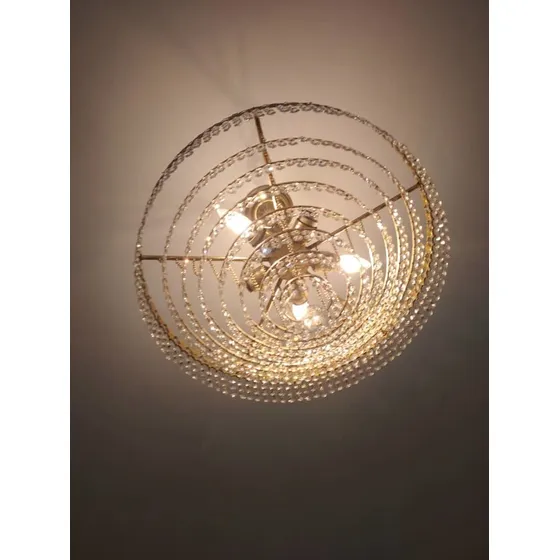 Lámparas Con Lágrimas De Cristal Swarovski Y Bronce.