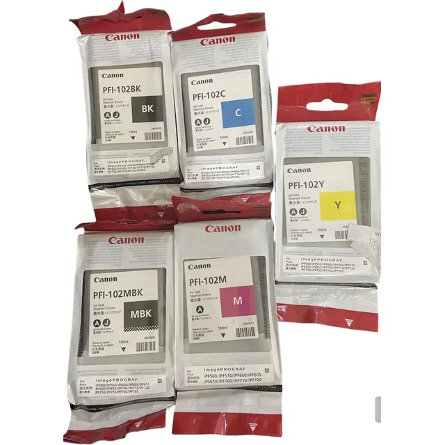 Juego De Cartuchos Canon Pfi-102 Mbk, Bk, M C Y