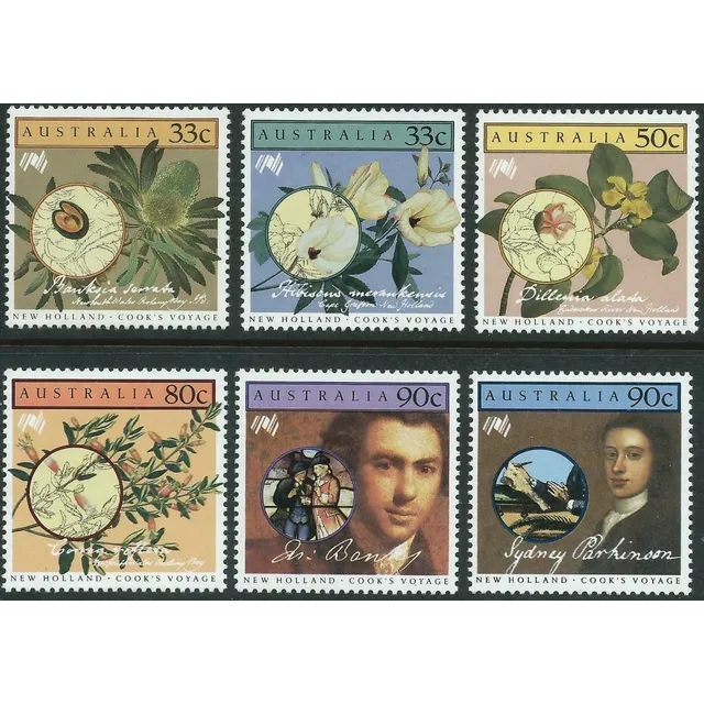 Estampillas Australia 1986 - Colonización Viajes James Cook