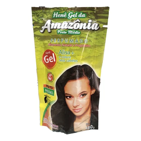 Henê Da Amazônia Em Gel Preto Médio 180g
