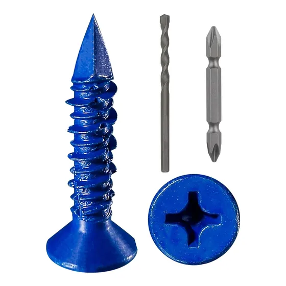 Tornillo Directo Para Concreto 3/16x1-1/4 Pulgadas 100 Unid