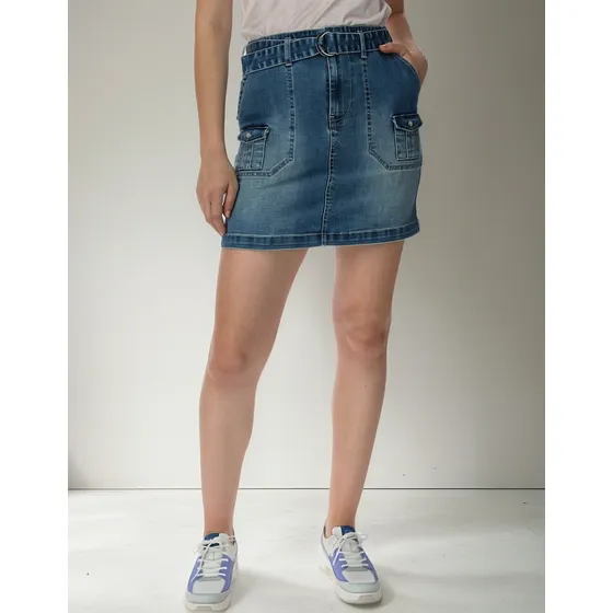 Falda Mujer Cat Foundation Denim Skirt