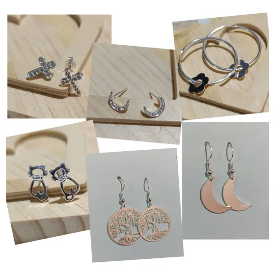 Lote De 10 Pares De  Aros Hipoalergénicos