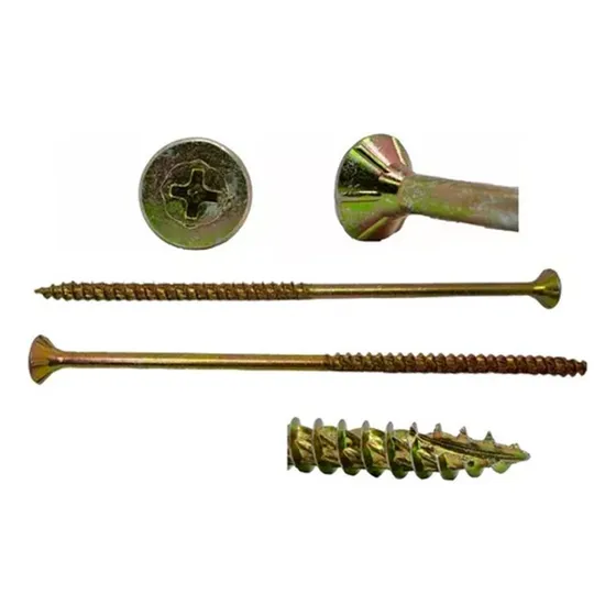 100 Tornillos Turbos Screw Para Madera 140 Mm