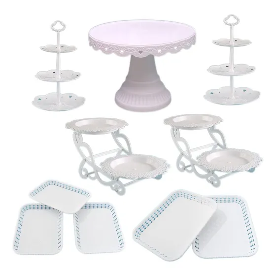 Porta Torta Cupcake Queques Pasteles Y Donas Set 10 Piezas
