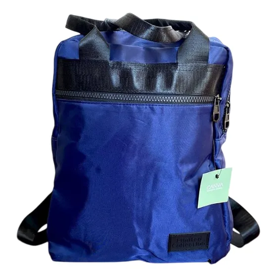 Mochila Cartera Bolso Nylon Impermeable Roque Canva