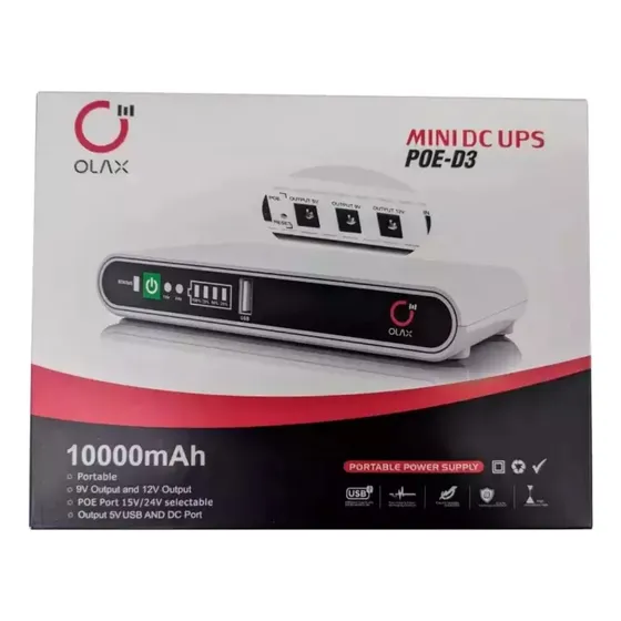 Mini Dc Ups Olax Poe D3 10000 Mah