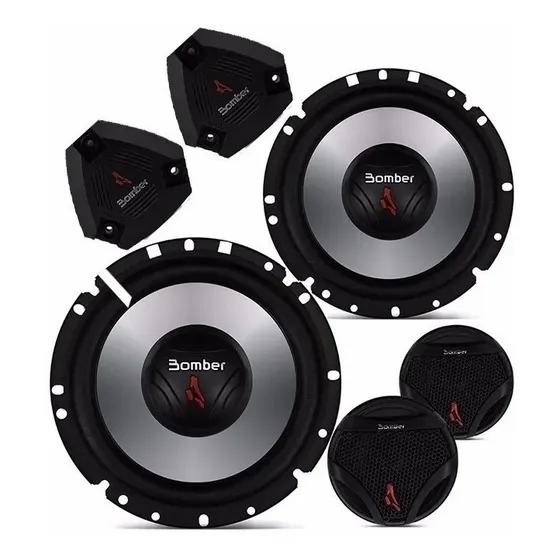 Kit Two Way 2 Vias 6 Pol+tweeters Bomber Upgrade 320w 4 Ohms